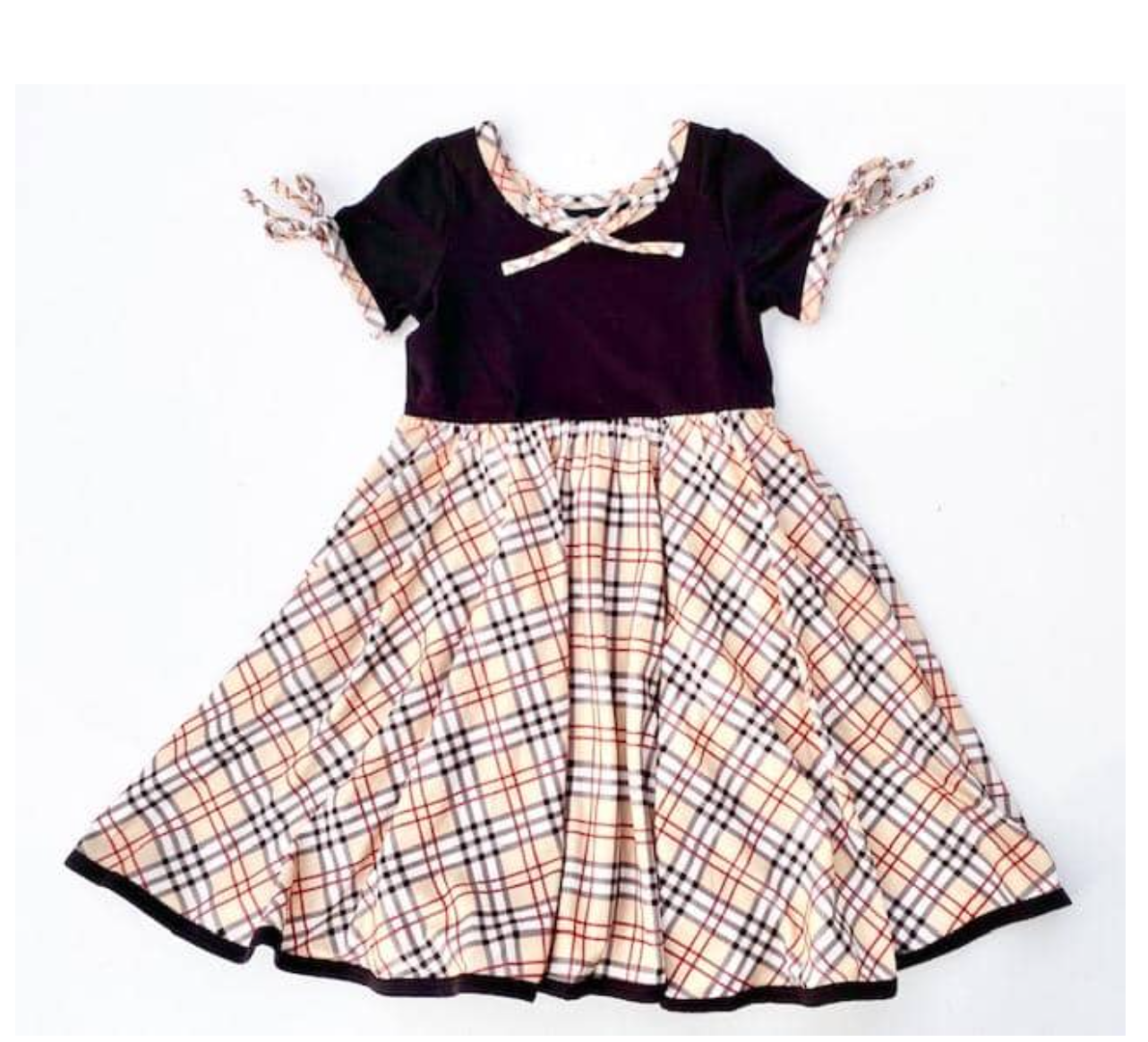 Berry Plaid Twirl Dress