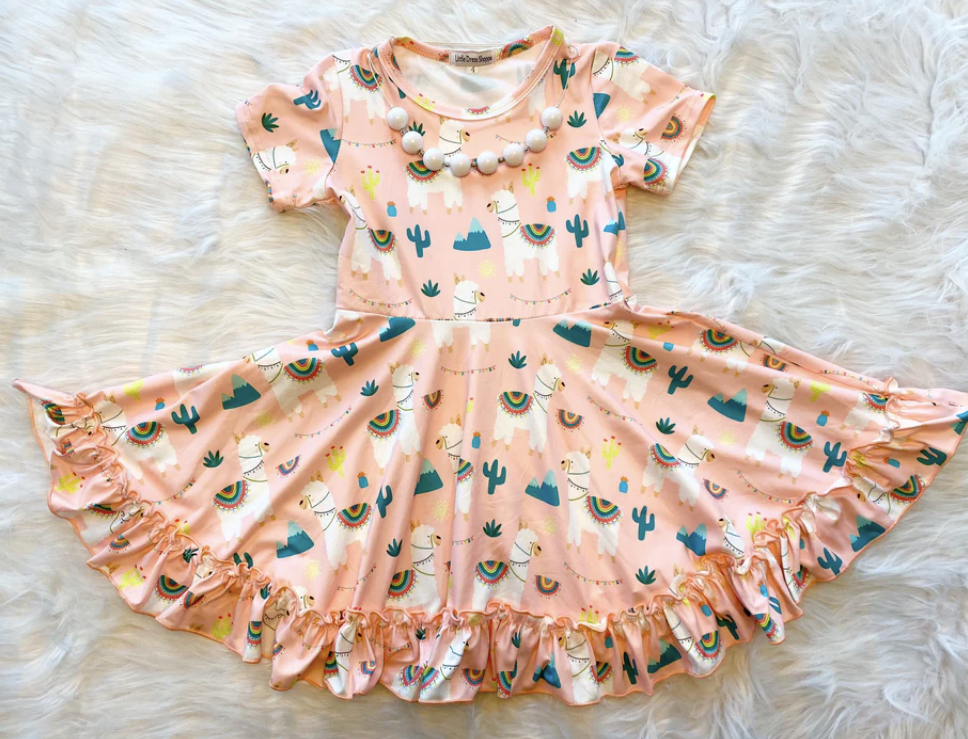Llama Twirl Dress