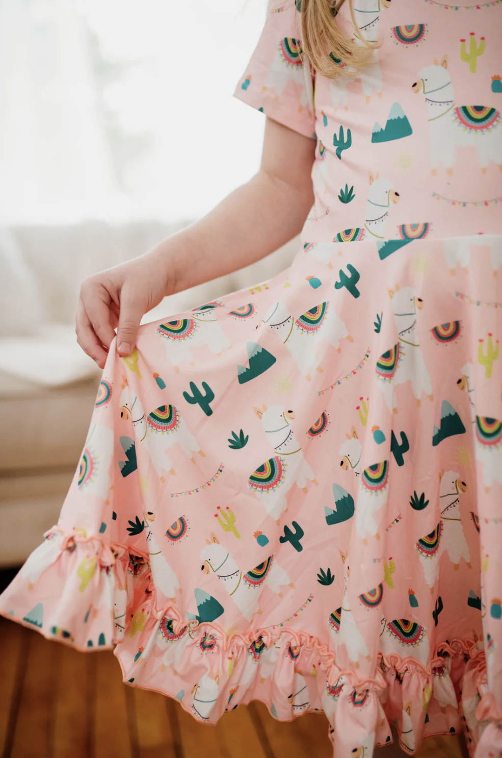 Llama Twirl Dress