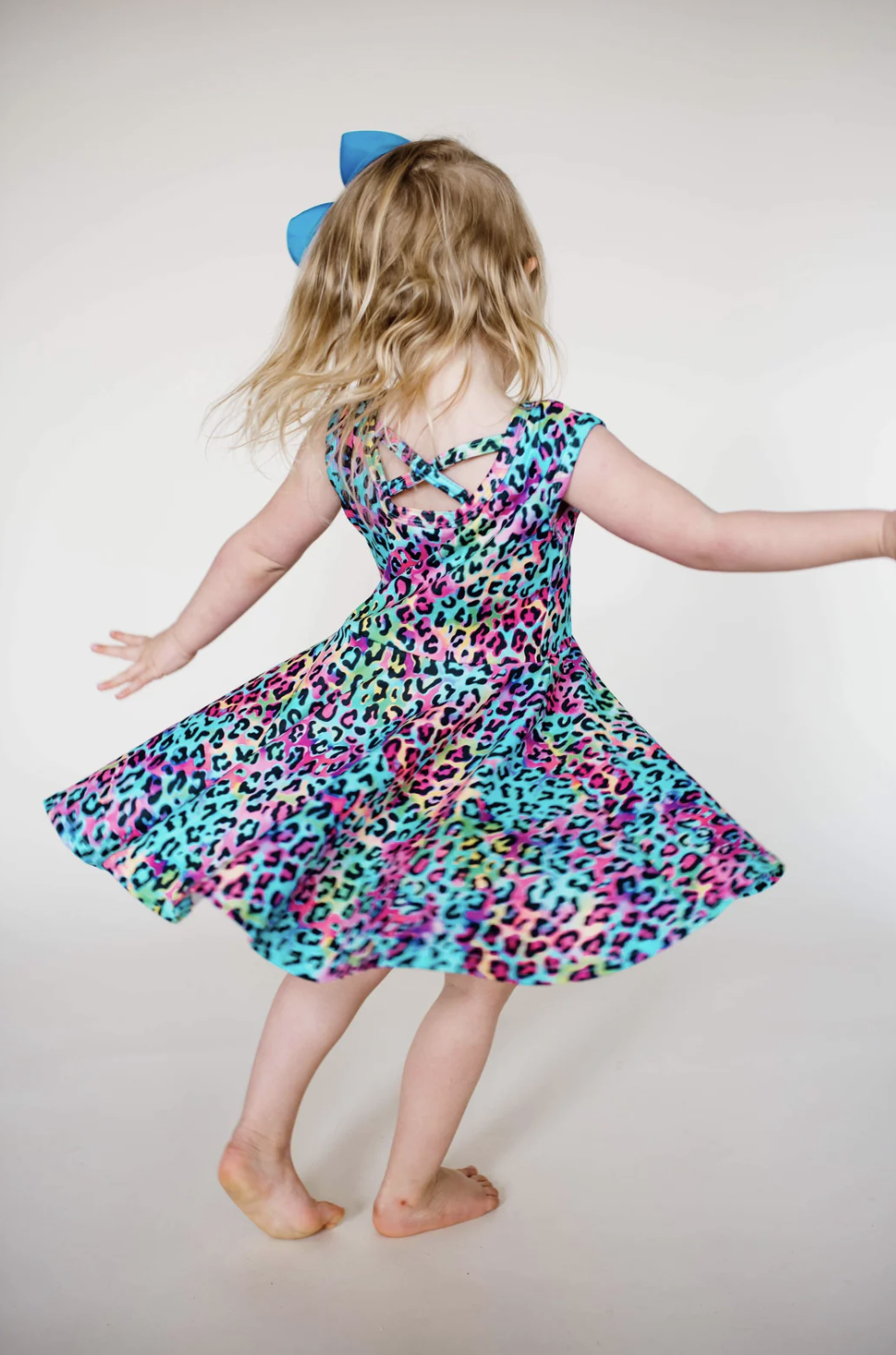 Neon Leopard Tank Twirl Dress