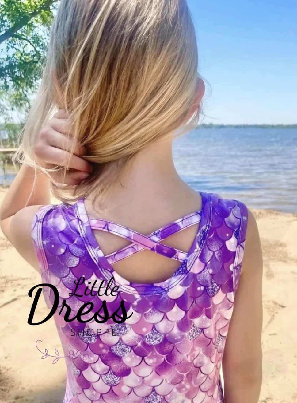 Mermaid Scale Tank Twirl Dress