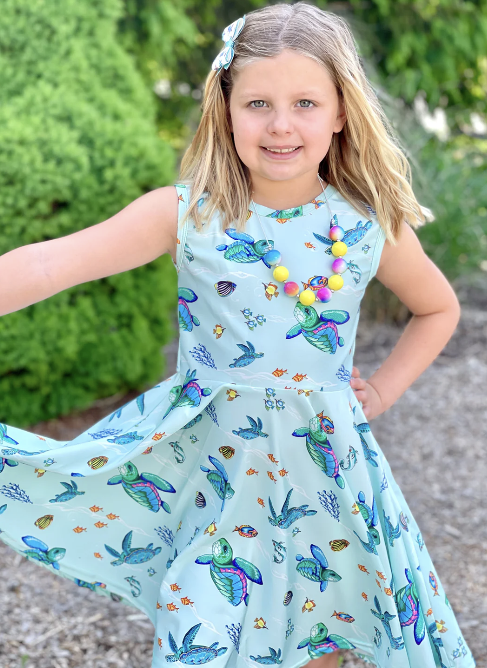 Sea Turtle Tank Twirl Dress
