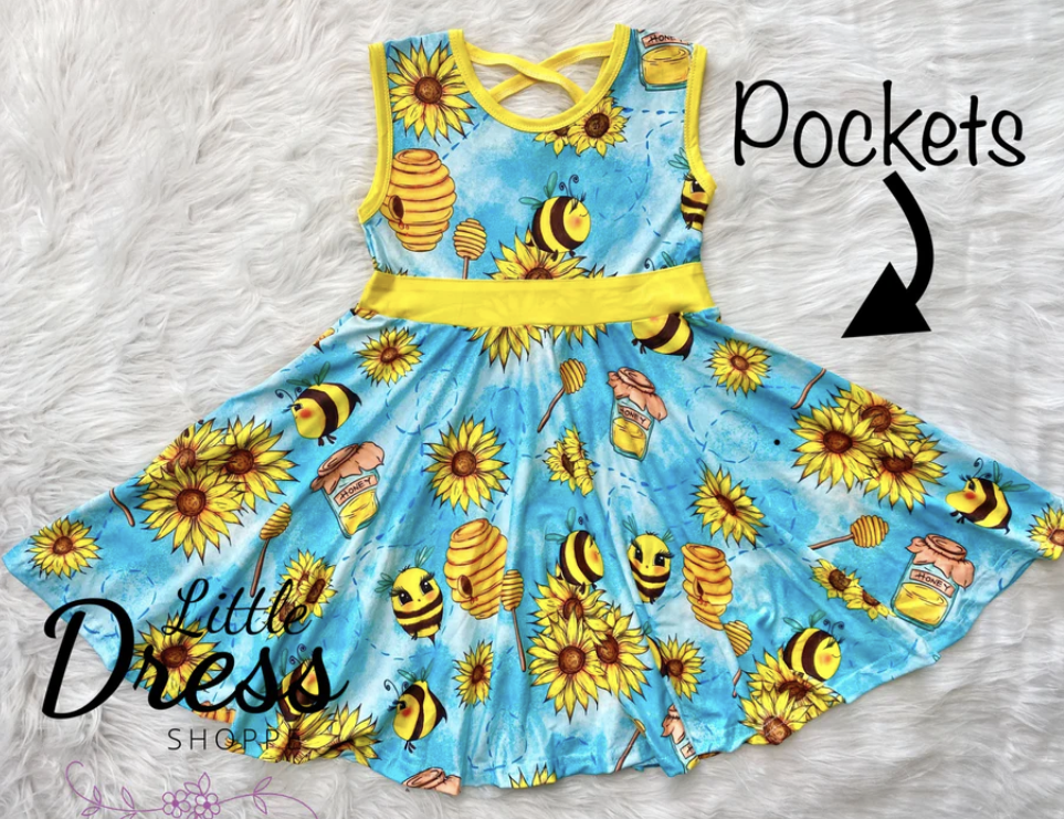 Bee and Honey Tank Twirl Dress
