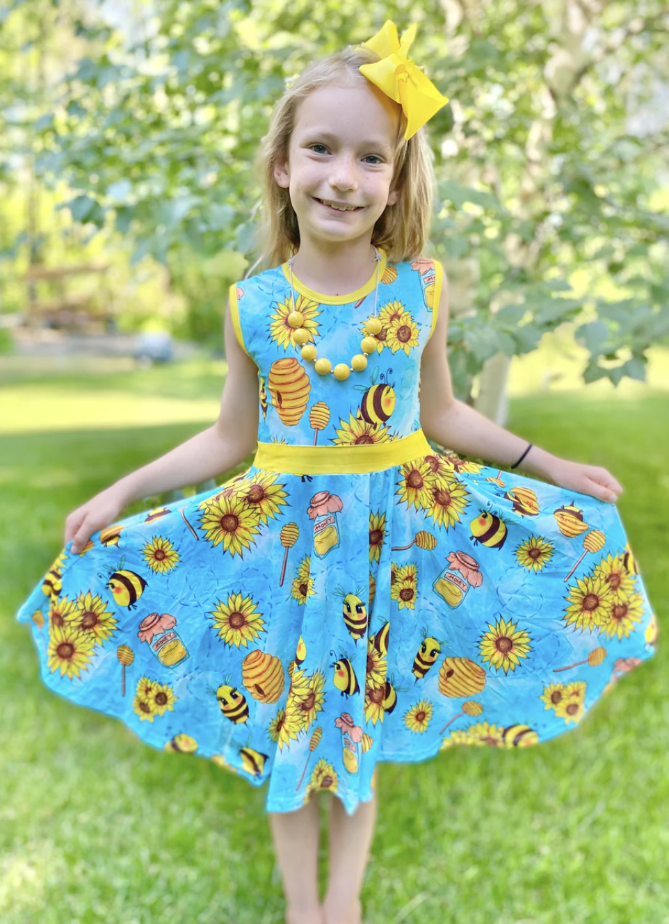 Bee and Honey Tank Twirl Dress