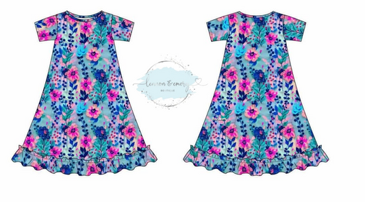 Spring Floral Bamboo PJ Gown