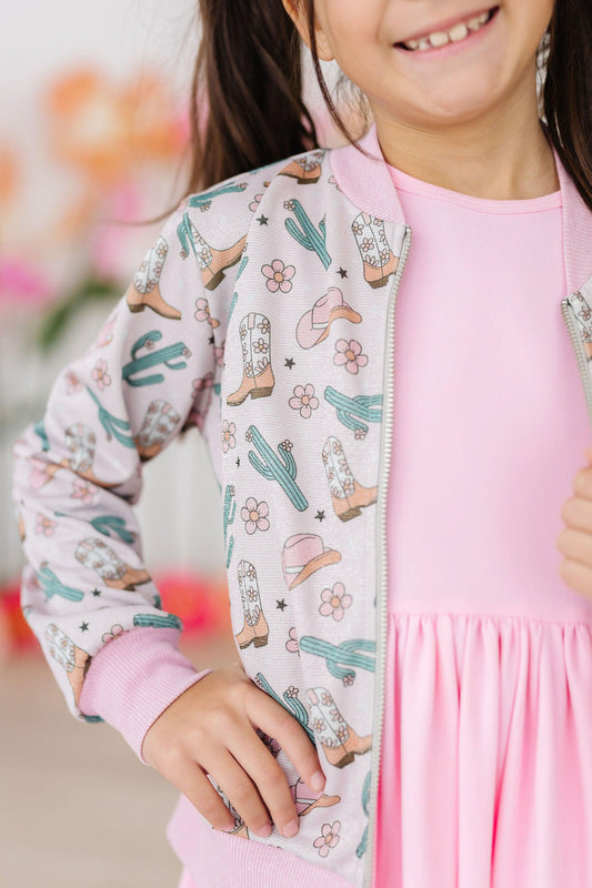 Cactus Cowgirl Satin Jacket