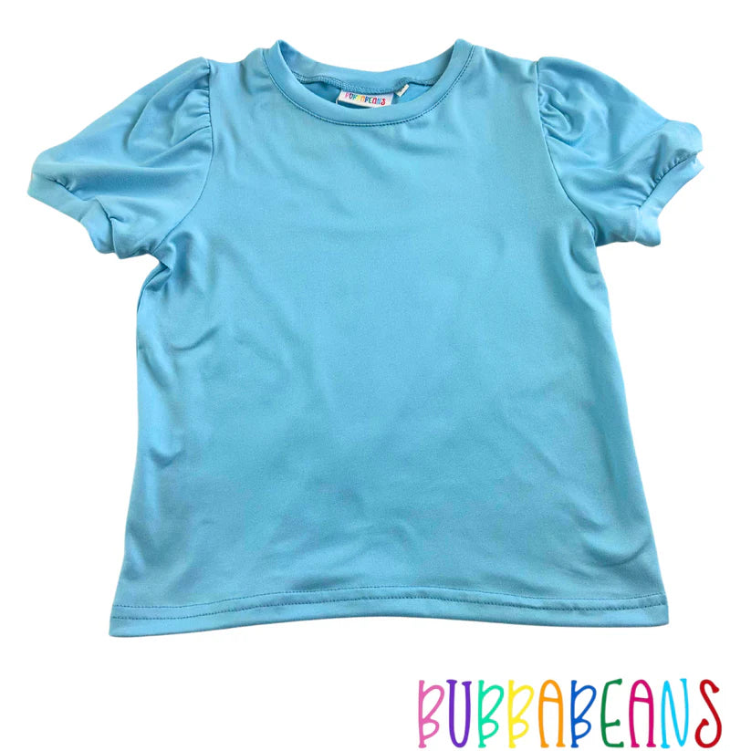 BubbaBeans Blue Skies Puff Sleeve Tee