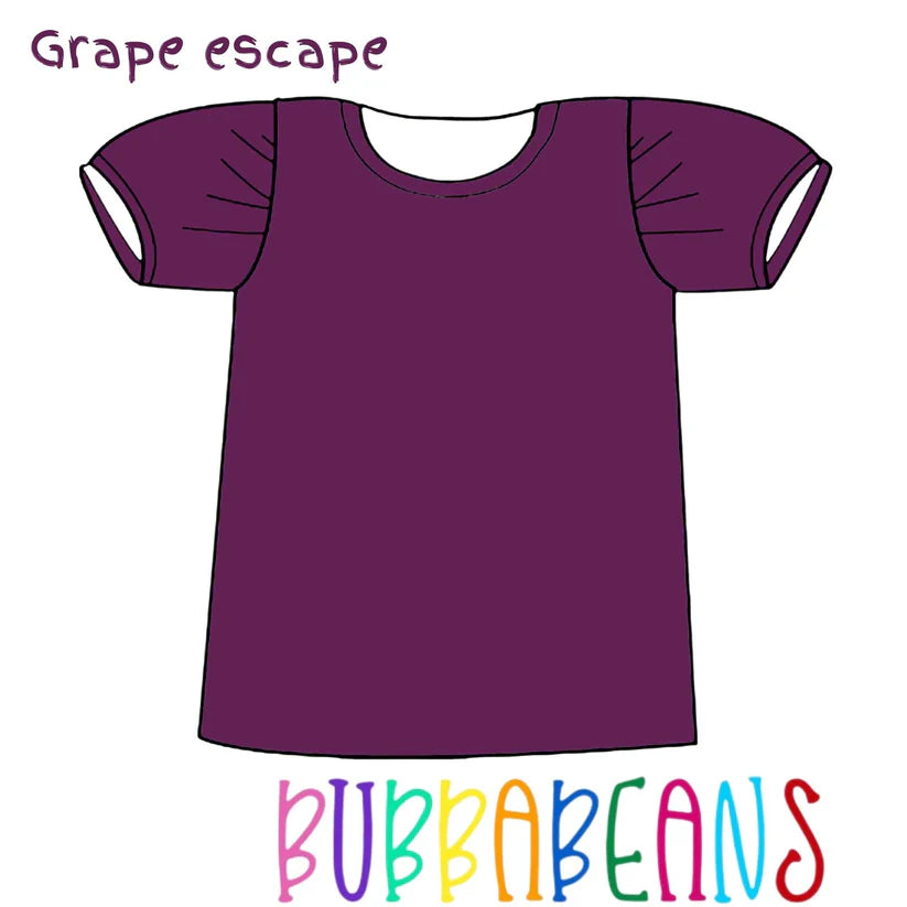 BubbaBeans Grape Escape Puff Sleeve Tee