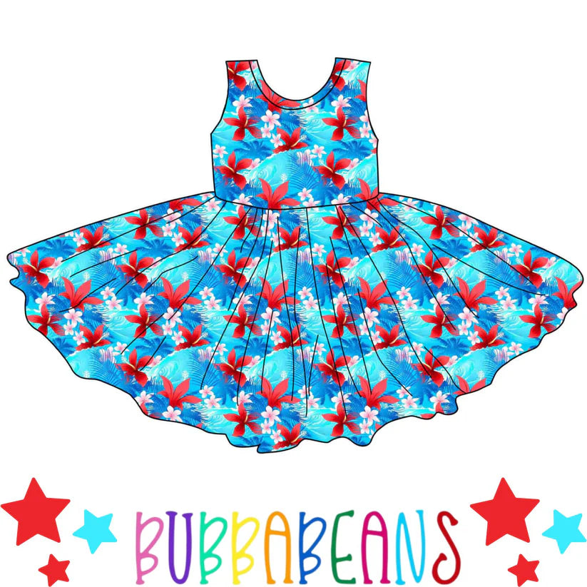 Luau Liberty Tank Twirl Dress