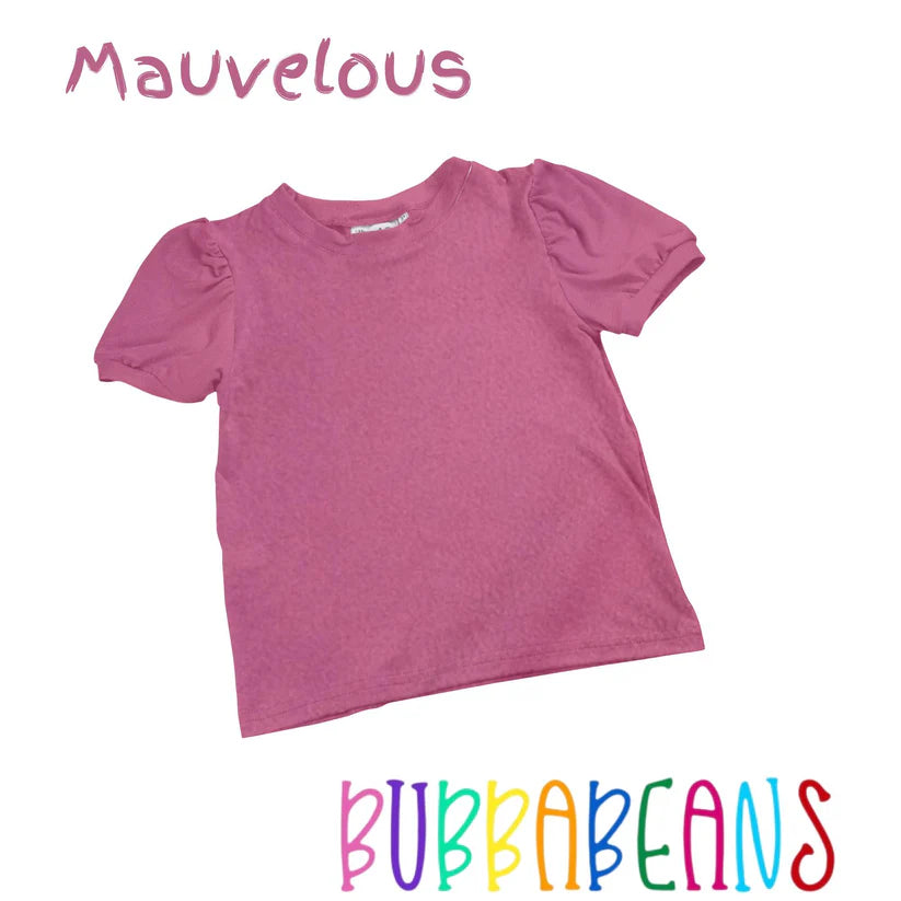 BubbaBeans Mauvelous Puff Sleeve Tee