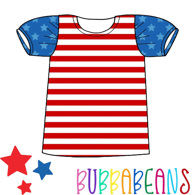 Old Glory Puff Sleeve Tee