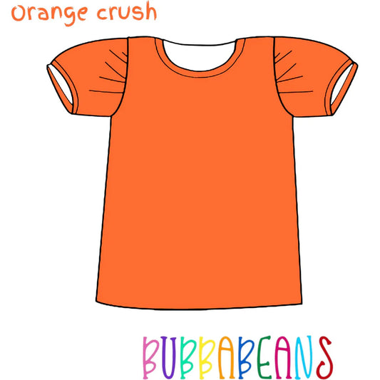 BubbaBeans Orange Crush Puff Sleeve Tee