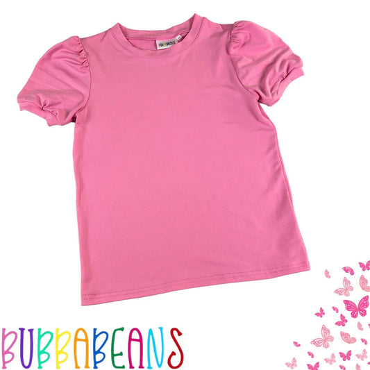 BubbaBeans Pretty in Pink Puff Sleeve Tee