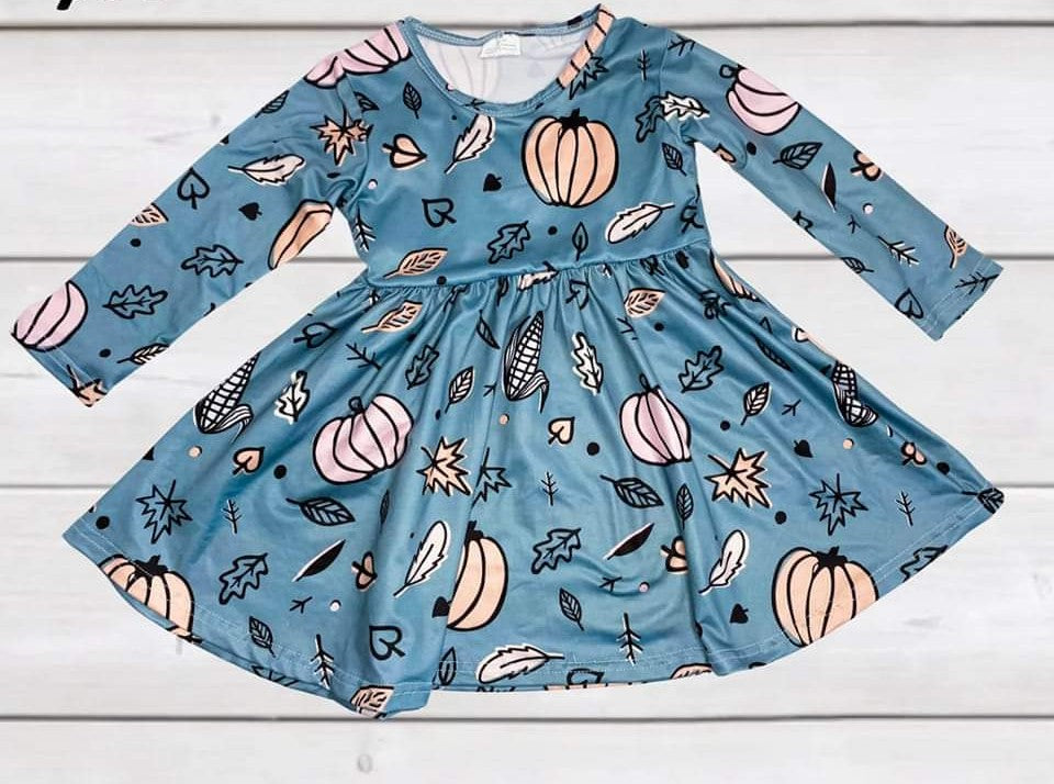 Fall Pumpkin Twirl Dress