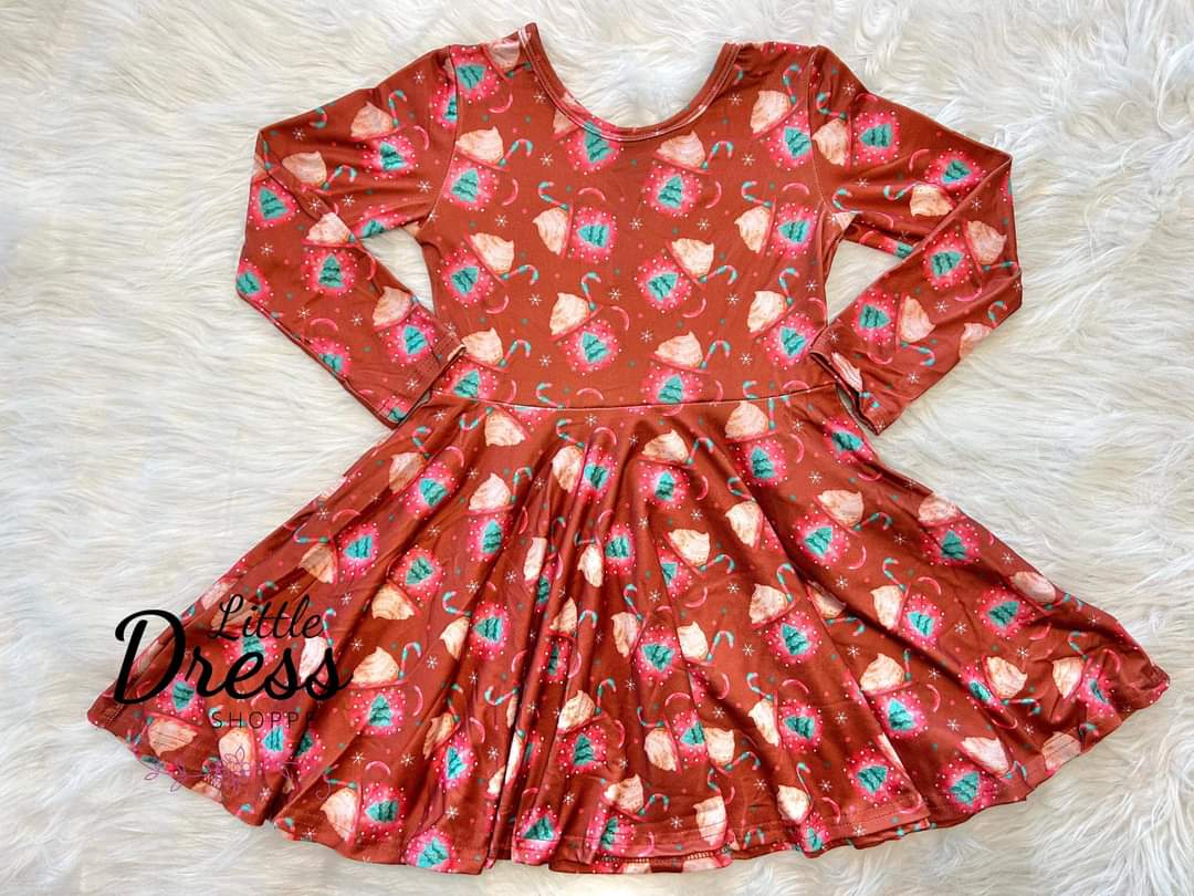 Hot Cocoa Twirl Dress