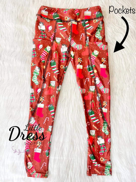 Christmas Cat Pocket Legging