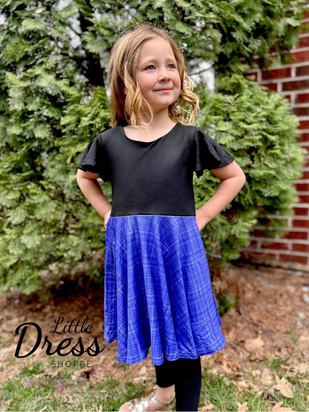 Plaid Color Block Twirl Dress