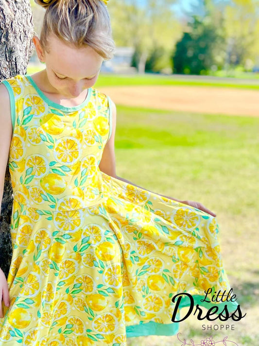 Lovely Lemon Twirl Dress