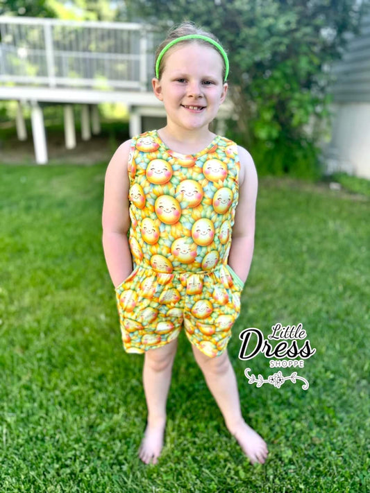 Smiley Sunflower Romper