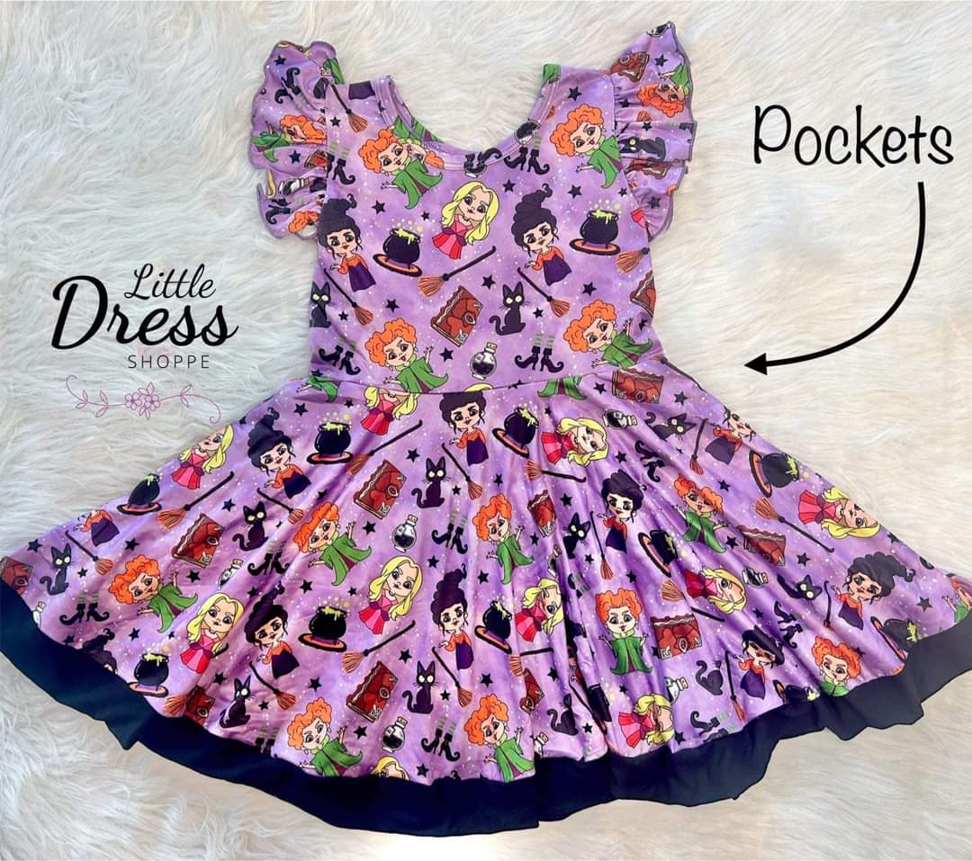 Witchy Sisters Twirl Dress