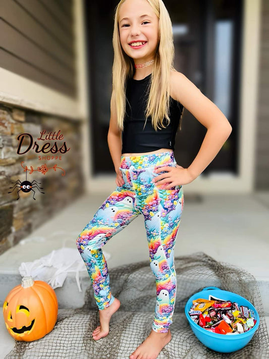 Embroidered Ghost Pocket Leggings