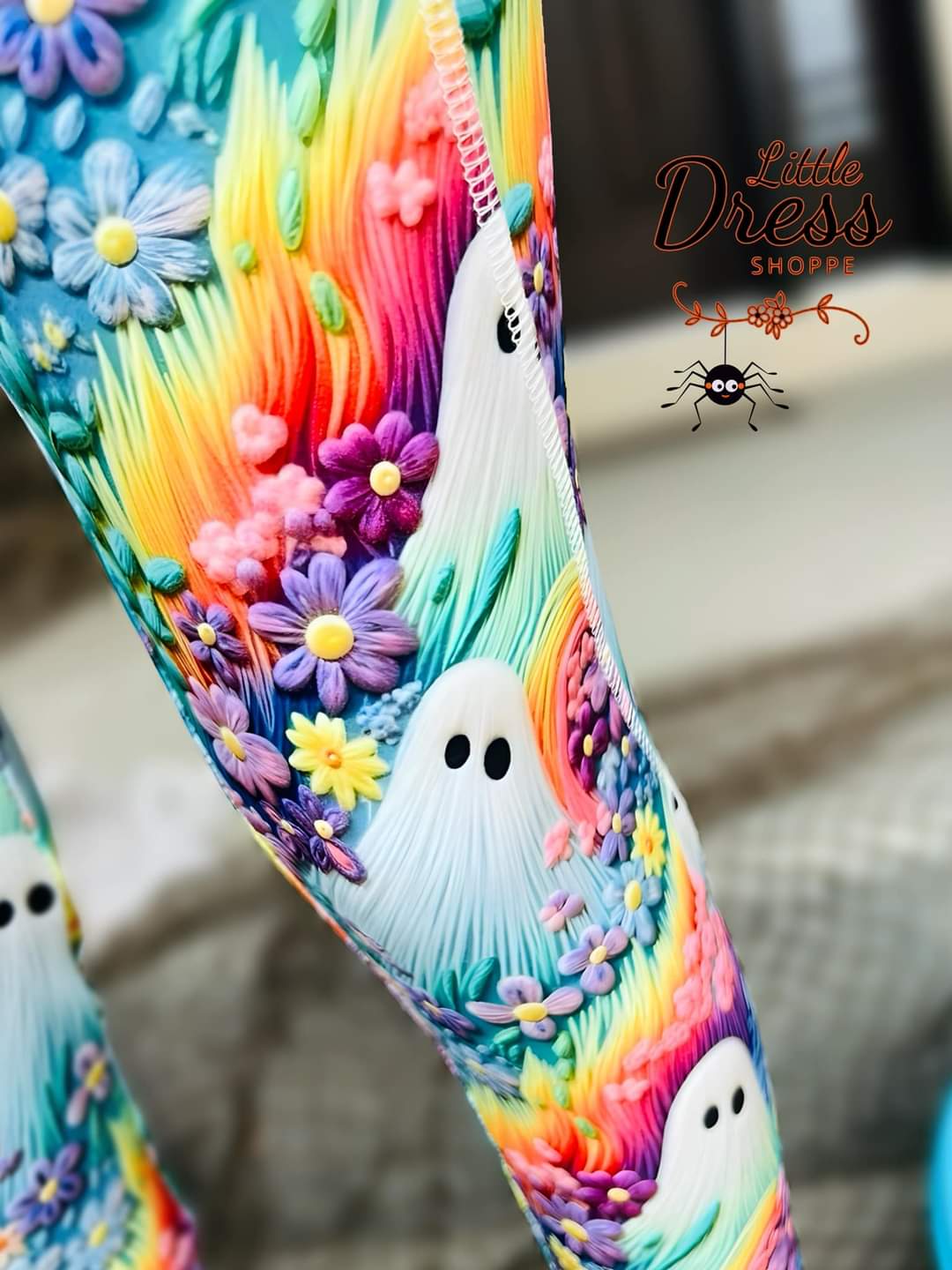 Embroidered Ghost Pocket Leggings