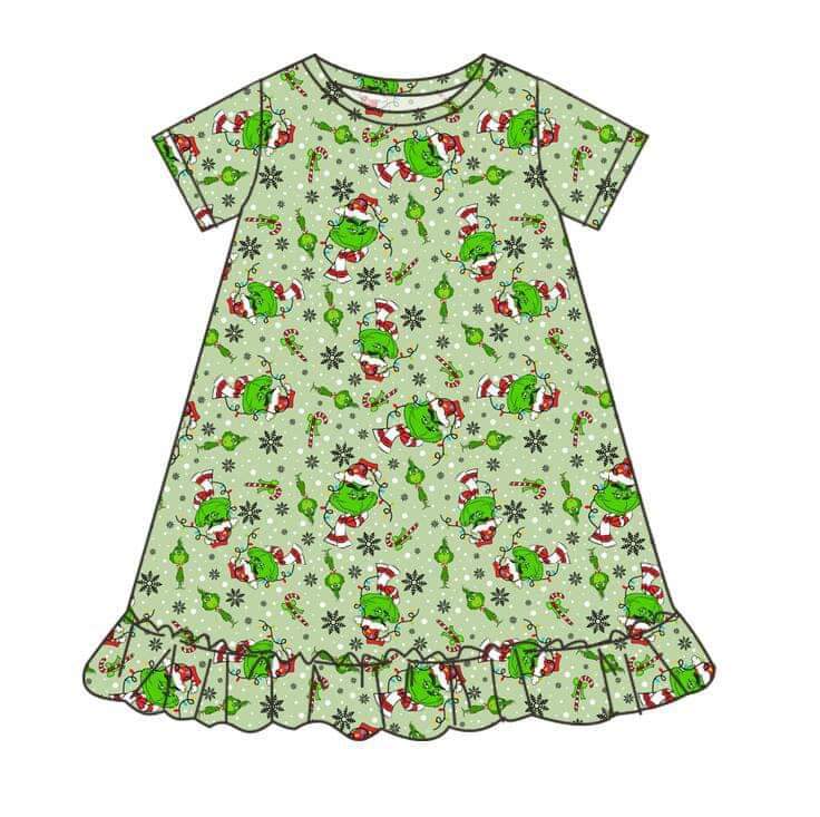 Grinchy Wonderland Bamboo PJ Gown