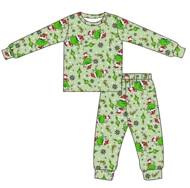 Adult Grinchy Wonderland Bamboo PJ Set