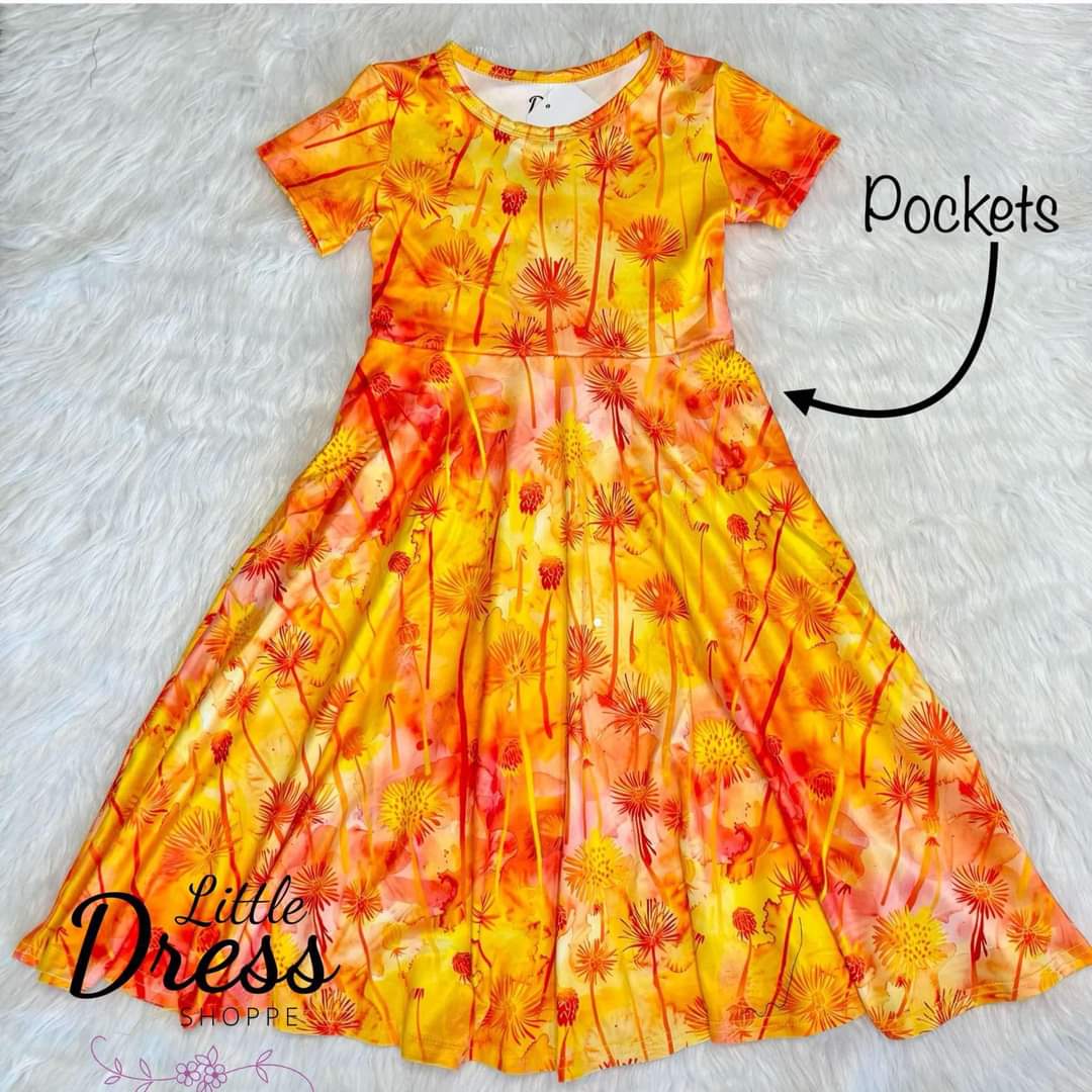 Orange & Yellow Maxi Dress