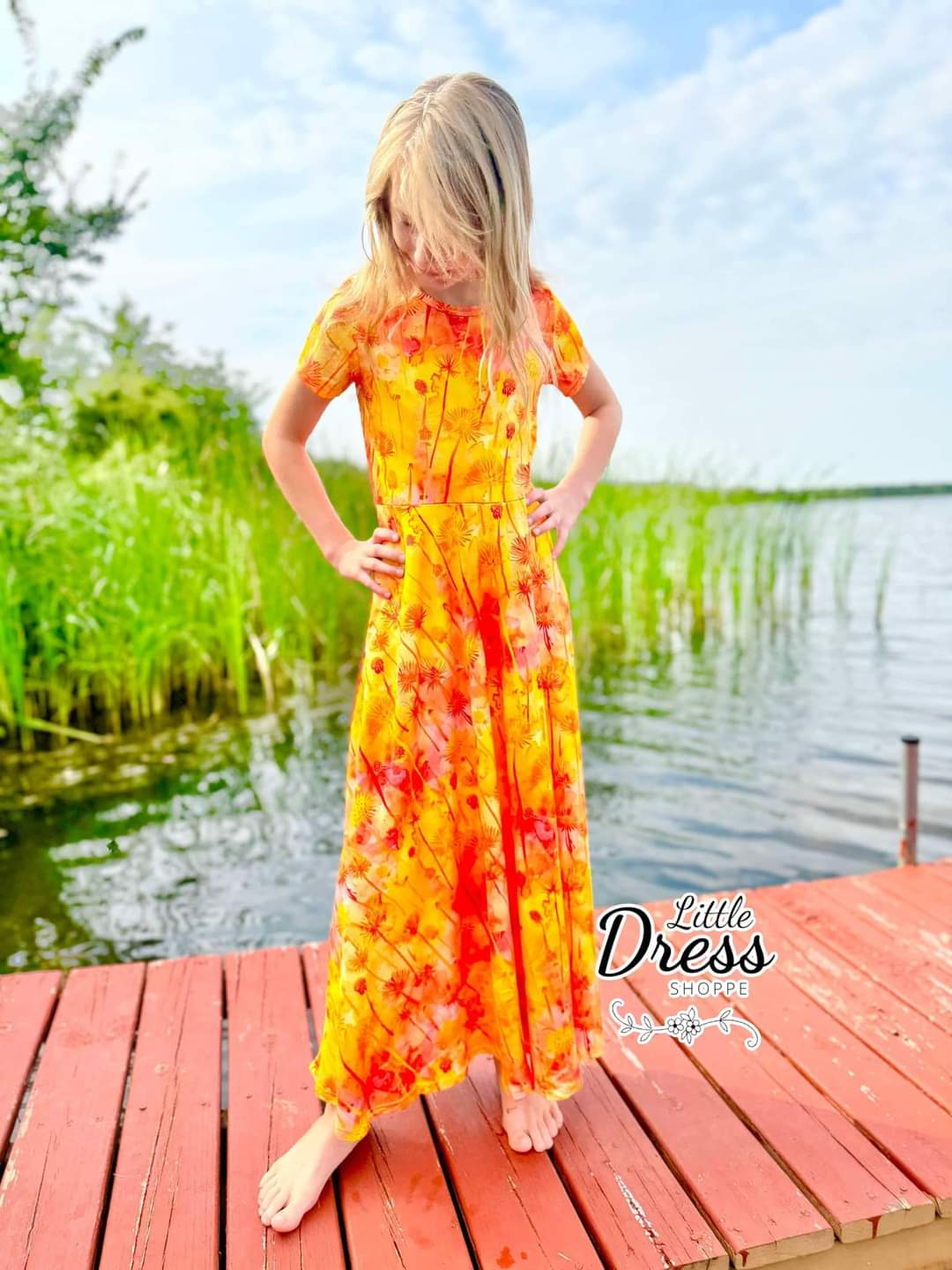 Orange & Yellow Maxi Dress