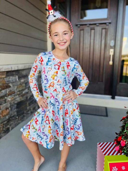 Snow Friends Twirl Dress