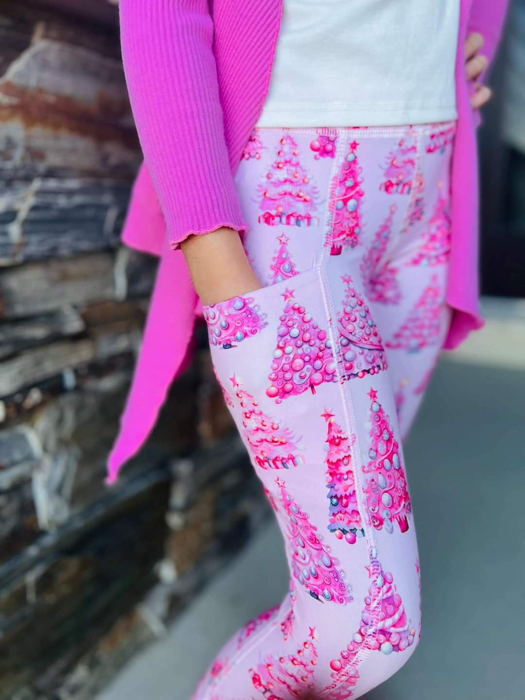 Pink Trees Pocket Legging