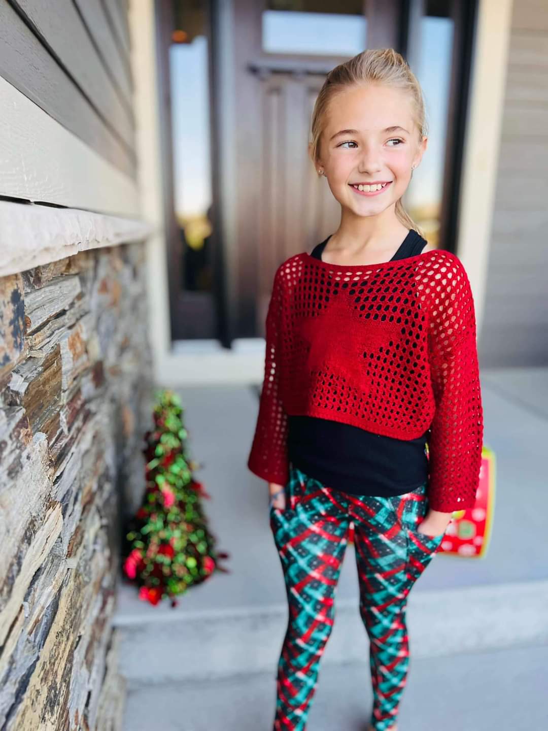 Christmas Plaid Pocket Legging