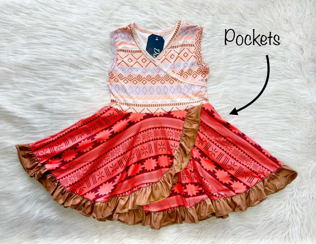 Polynesian Princess Twirl Dress