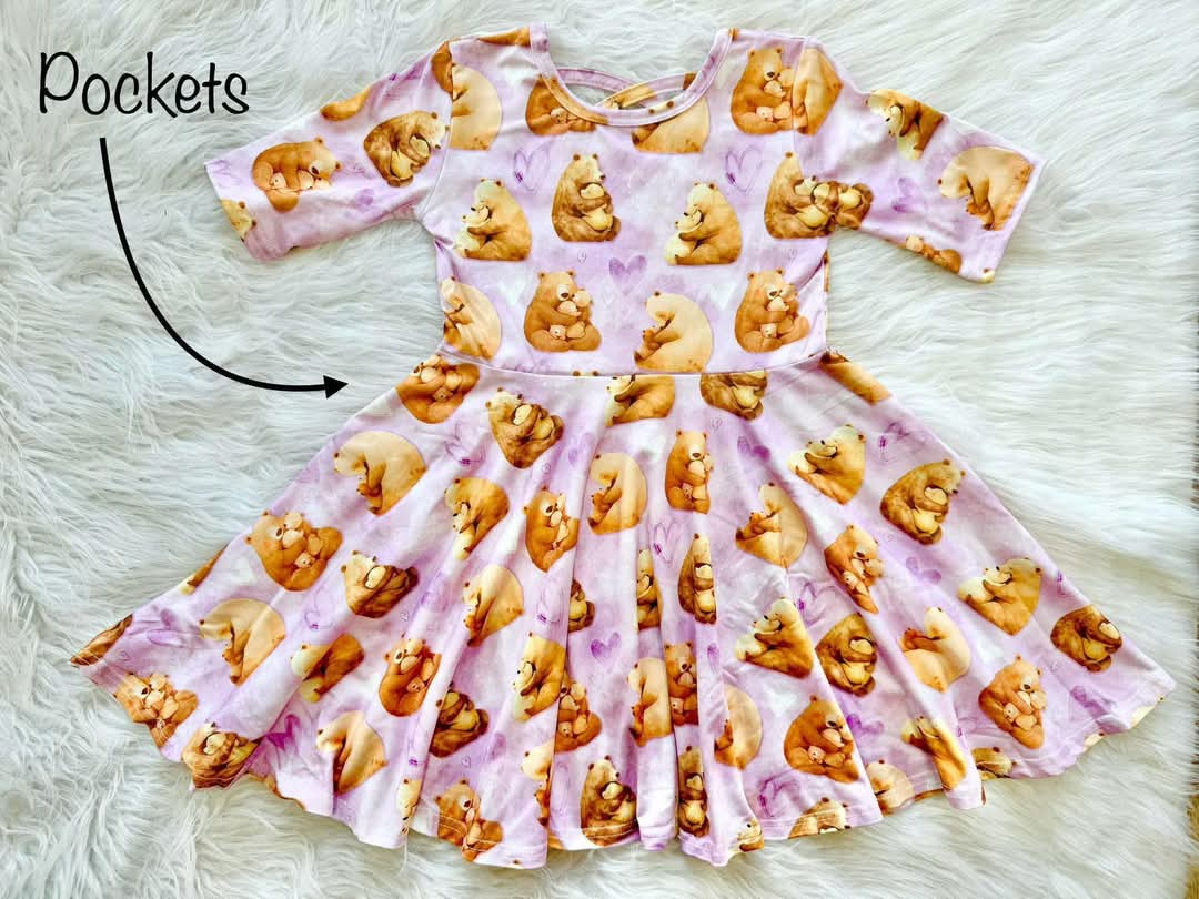 Mama Bear Snuggles Twirl Dress