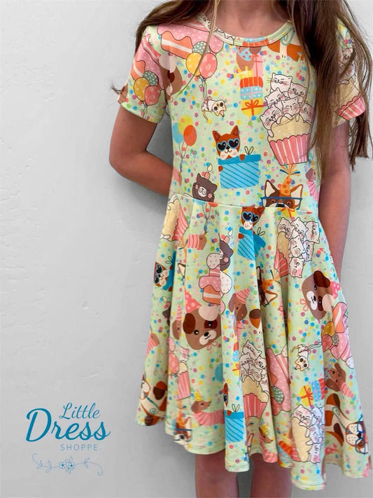 Puppy Party Twirl Dress