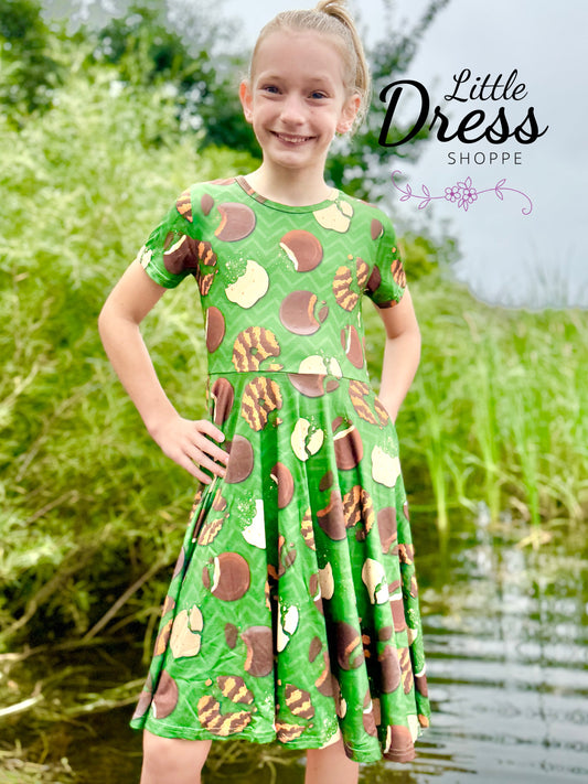 Green Girl Scout Cookie Twirl Dress