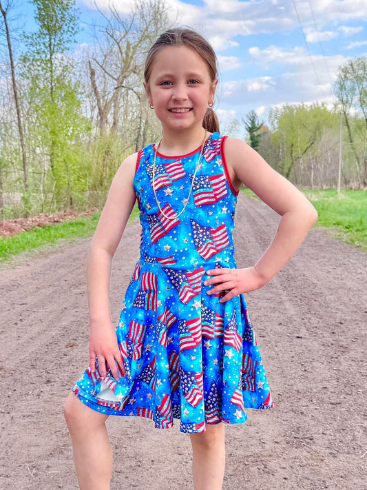 American Flag Twirl Dress