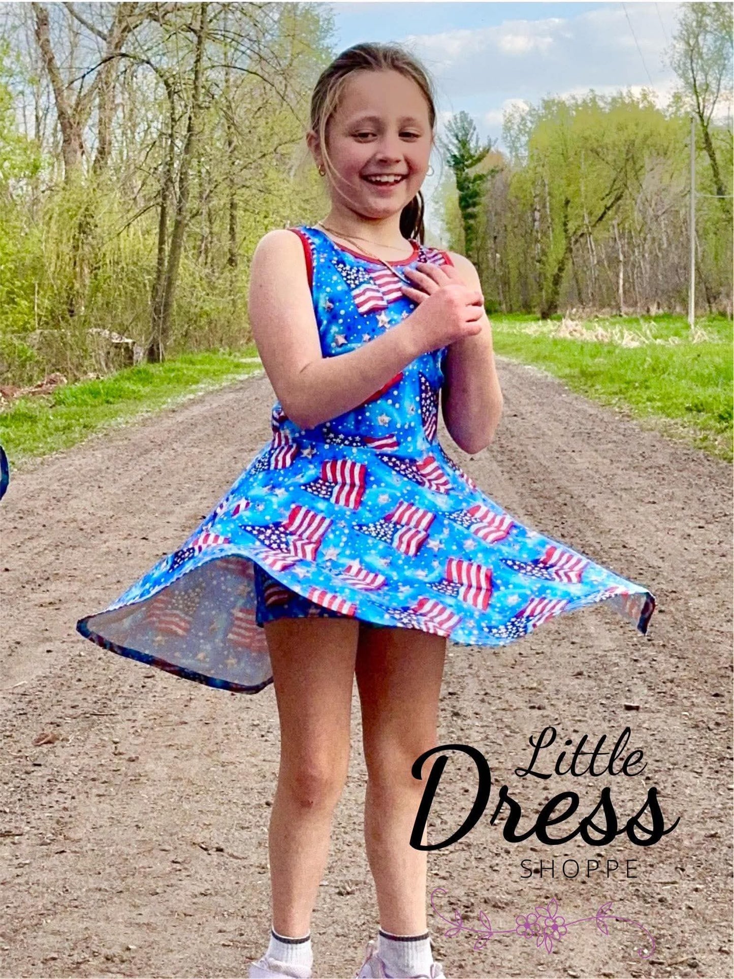 American Flag Twirl Dress