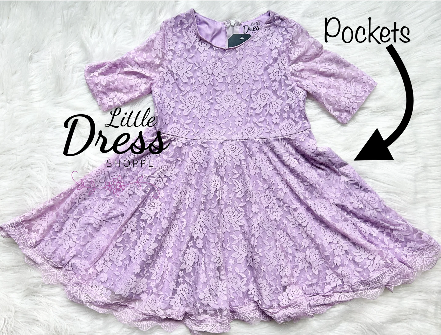 Pastel Purple Lace Twirl Dress