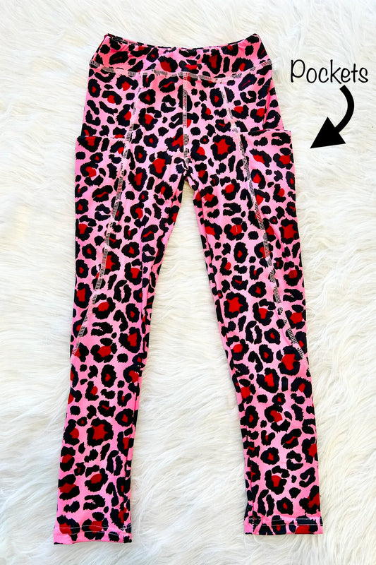 Pink Leopard Pocket Legging
