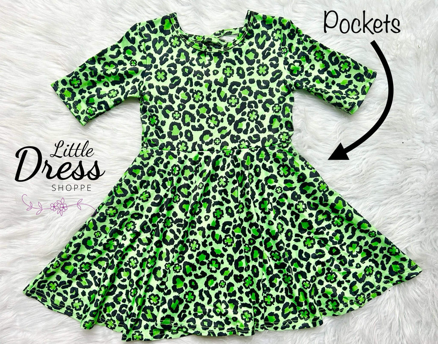 Shamrock Leopard Twirl Dress
