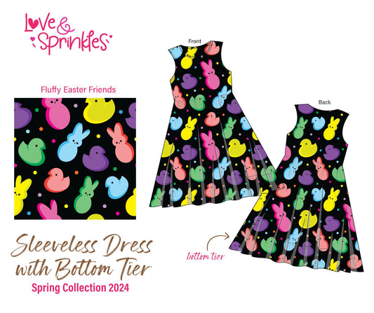 Love & Sprinkles Fluffy Easter Friends Sleeveless Dress