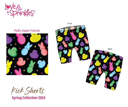 Love & Sprinkles Fluffy Easter Friends Twirl Shorts