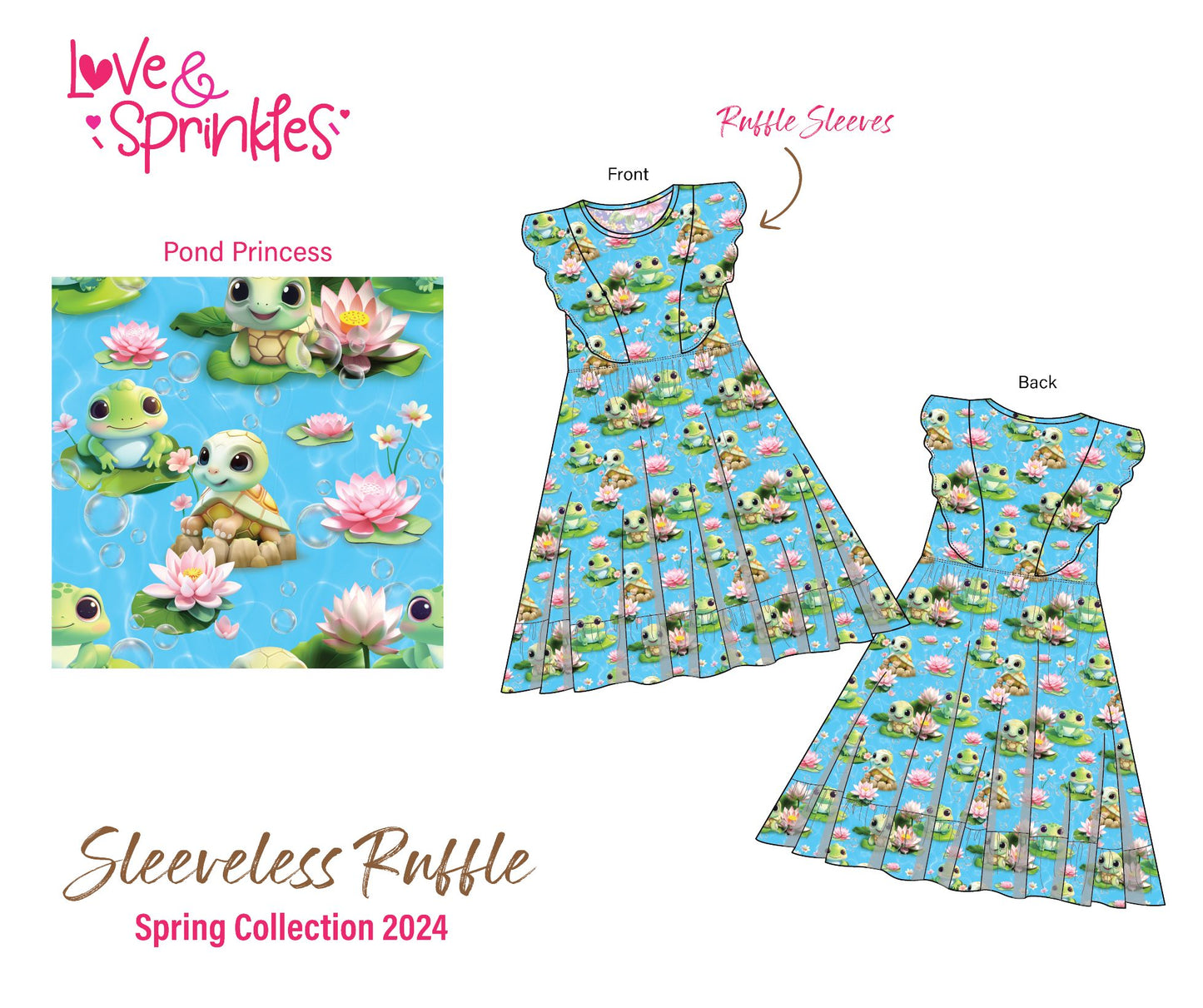 Love & Sprinkles Pond Princess Sleeveless Ruffle