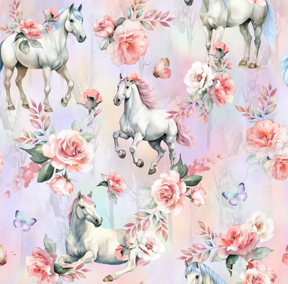 Love & Sprinkles Majestic Horse Meadow Ruffle Sleeve with Backdrop