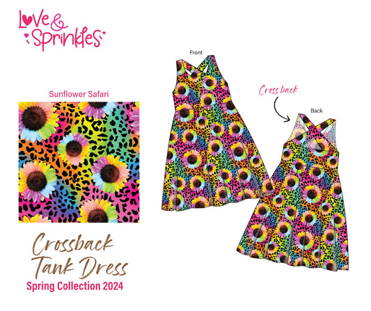 Love & Sprinkles Sunflower Safari Cross Back Tank