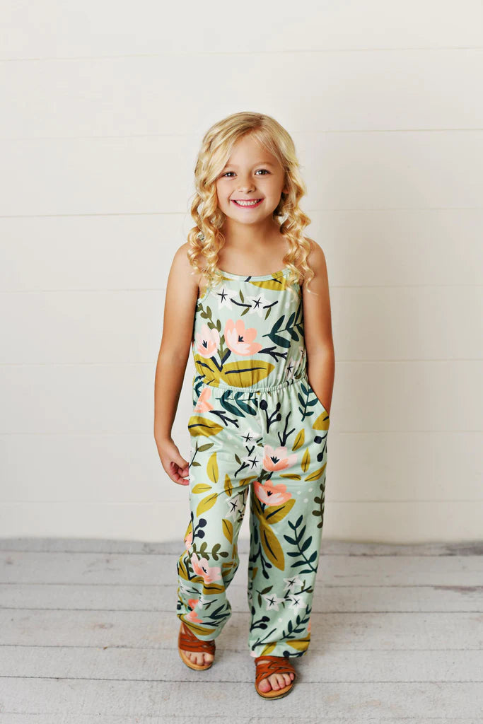 Sage Floral Jumpsuit