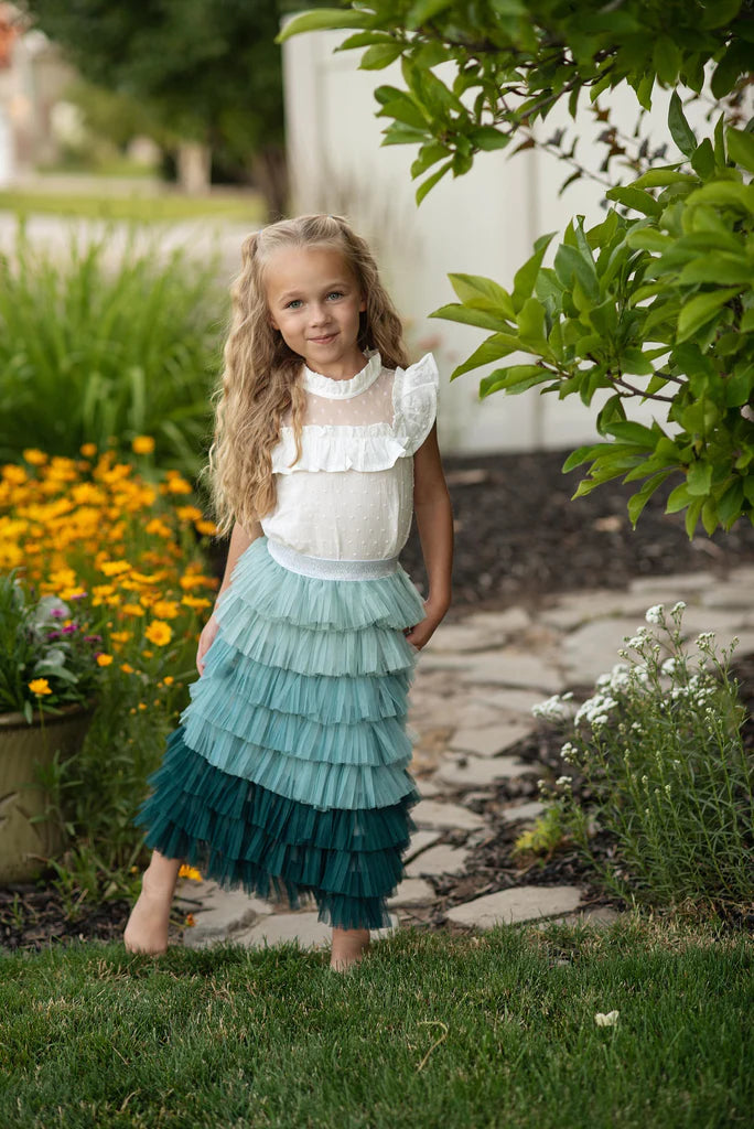 Tiered Teal Skirt