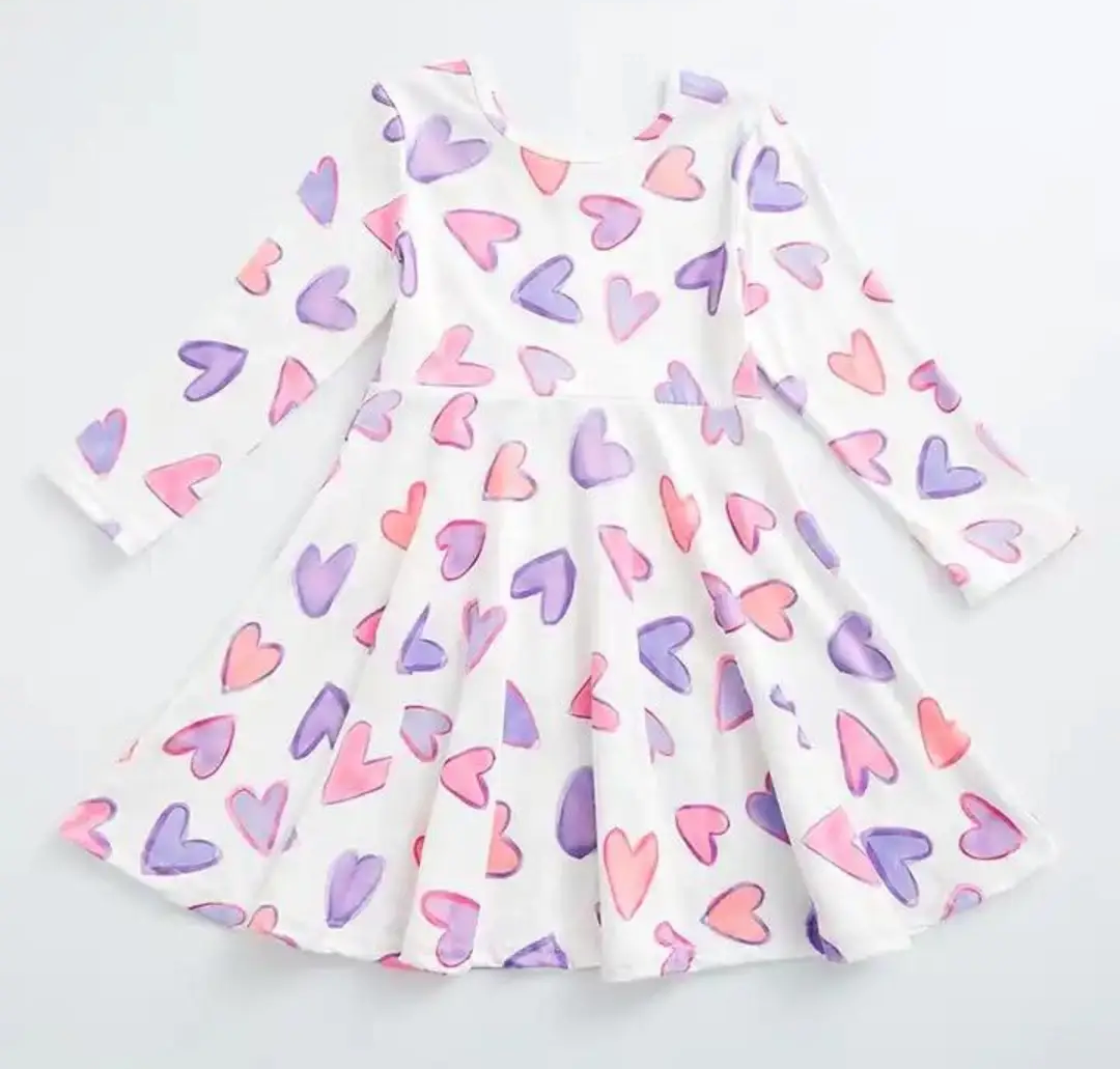 Pastel Hearts Twirl Dress